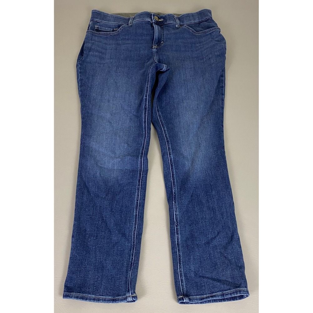 Lee Jeans Women's Plus Size 18W Blue Straight Leg Mid Rise Denim Pants‎